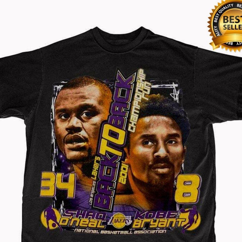 Retro Los Angeles Lakers Shaquille O_Neal Black T-Shirt, Lakers Shaquille